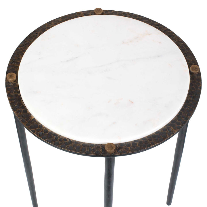 WREN WHITE MARBLE ACCENT TABLE