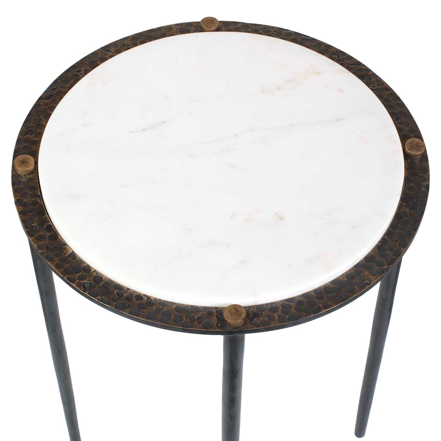 WREN WHITE MARBLE ACCENT TABLE