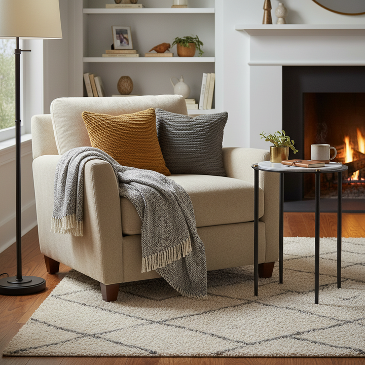 WREN WHITE MARBLE ACCENT TABLE