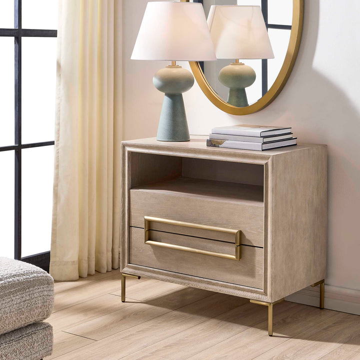 ALESSIA LIGHT OAK NIGHTSTAND