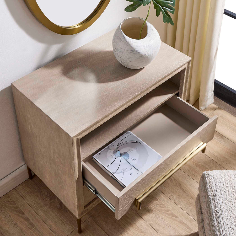 ALESSIA LIGHT OAK NIGHTSTAND