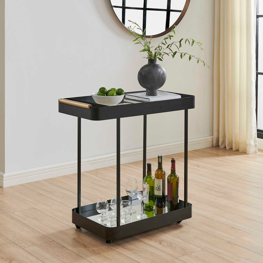VESPER BLACK IRON BAR CART