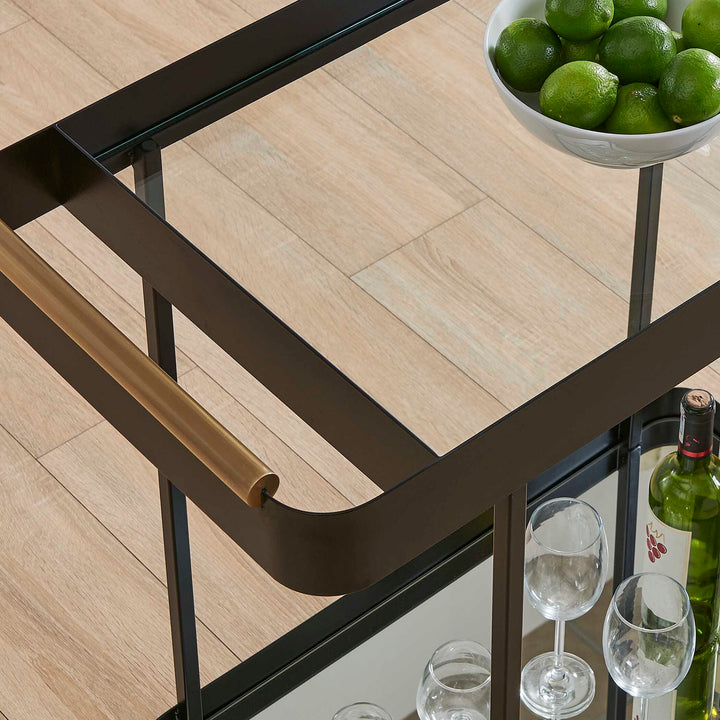 VESPER BLACK IRON BAR CART