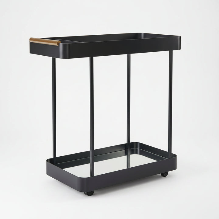 VESPER BLACK IRON BAR CART