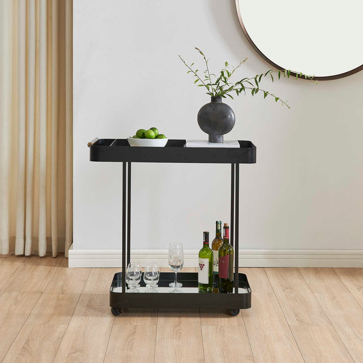 VESPER BLACK IRON BAR CART