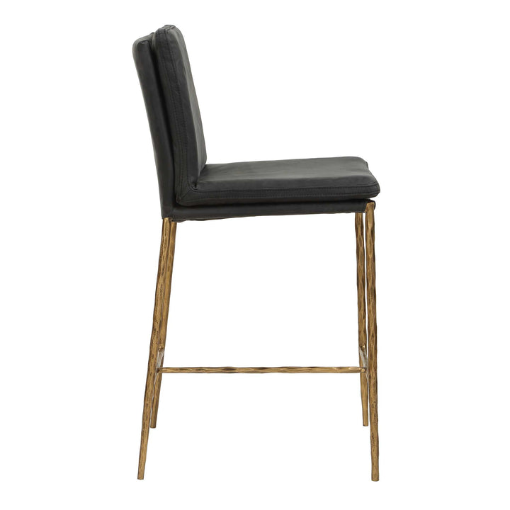 ASCEND CHARCOAL LEATHER COUNTER STOOL