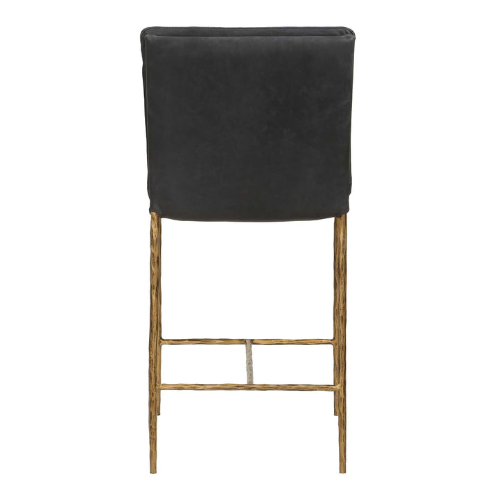 ASCEND CHARCOAL LEATHER COUNTER STOOL