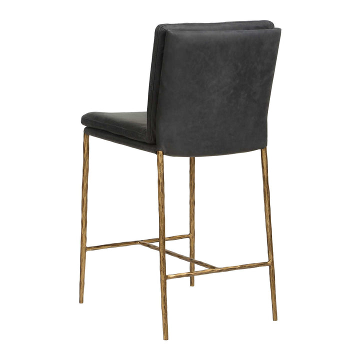 ASCEND CHARCOAL LEATHER COUNTER STOOL
