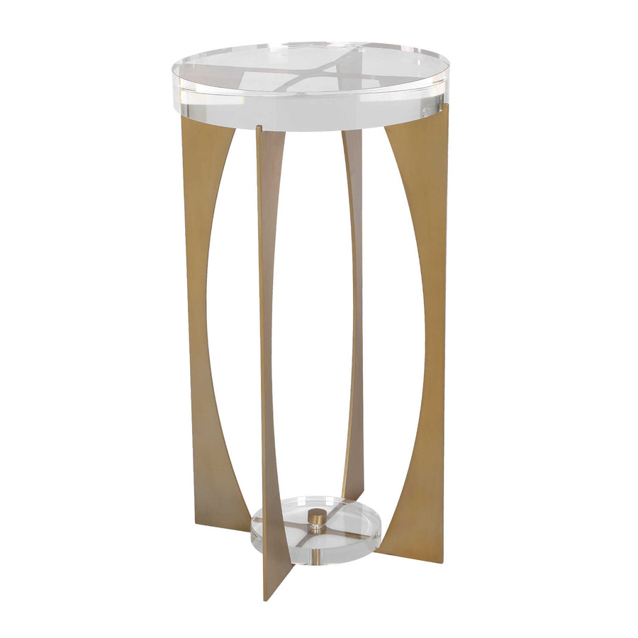 KOLKATA CRYSTAL + BRASS ACCENT TABLE