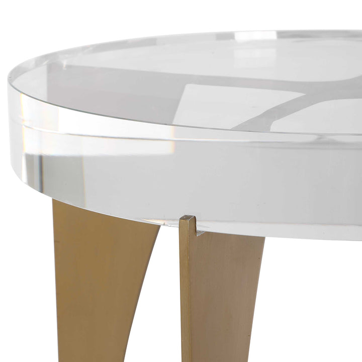 KOLKATA CRYSTAL + BRASS ACCENT TABLE