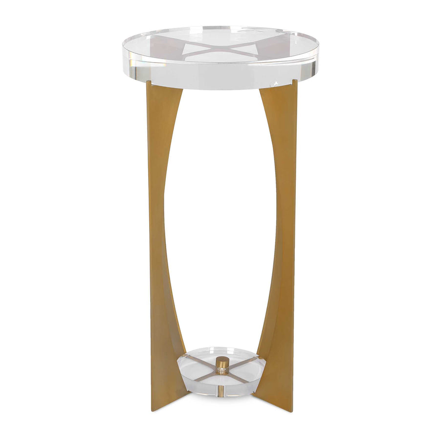 KOLKATA CRYSTAL + BRASS ACCENT TABLE