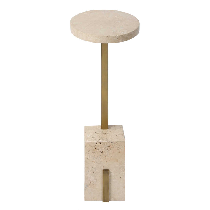 FERANNO TRAVERTINE ACCENT TABLE