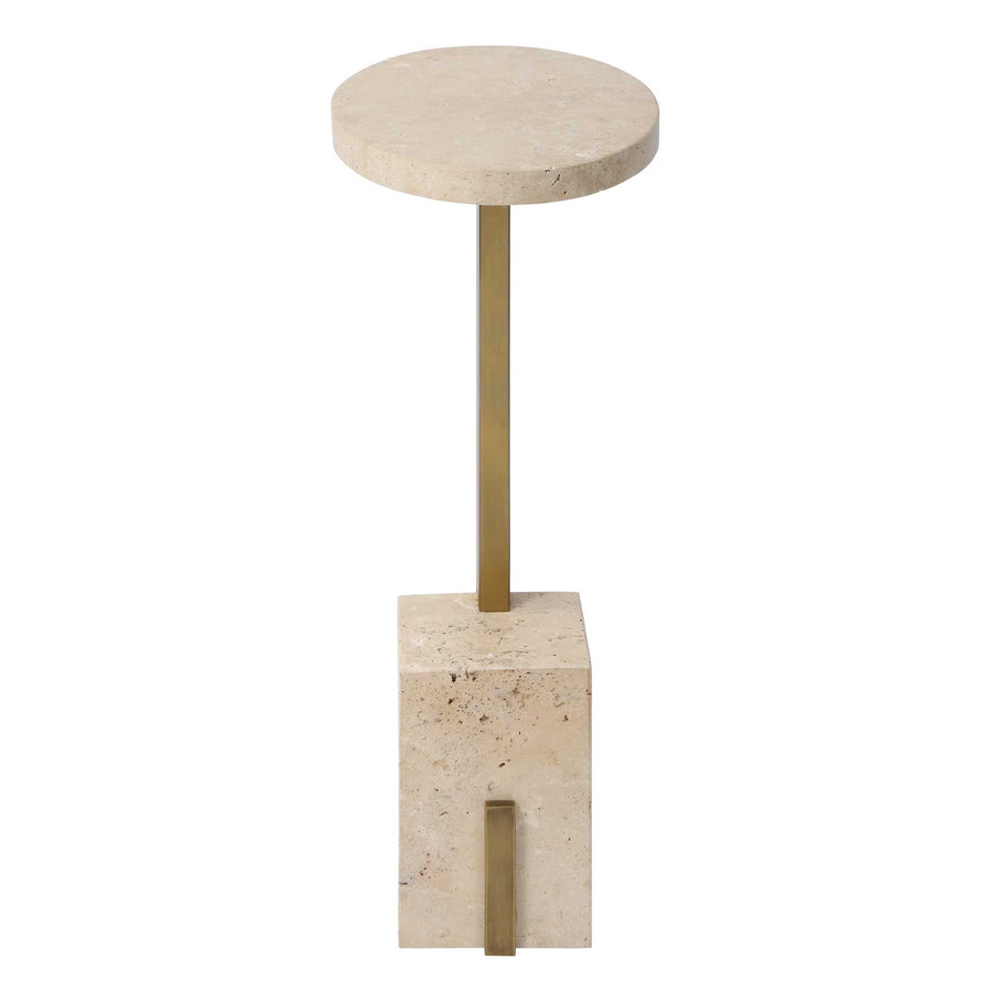 FERANNO TRAVERTINE ACCENT TABLE