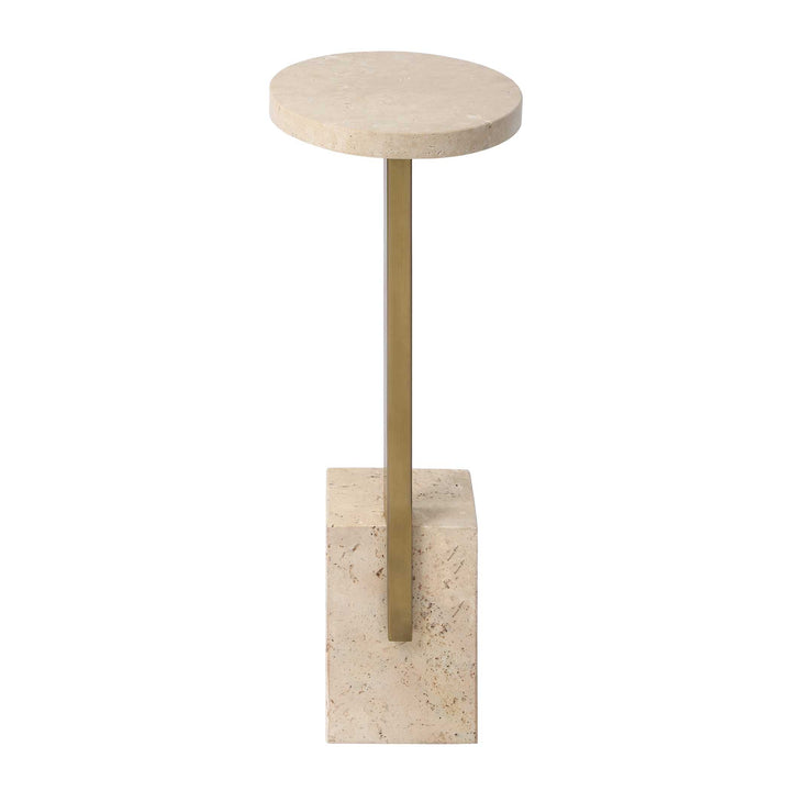 FERANNO TRAVERTINE ACCENT TABLE