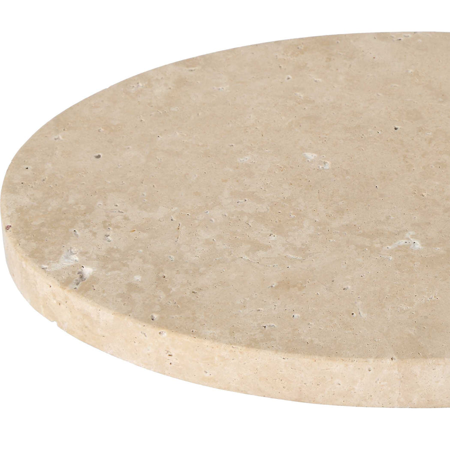 FERANNO TRAVERTINE ACCENT TABLE