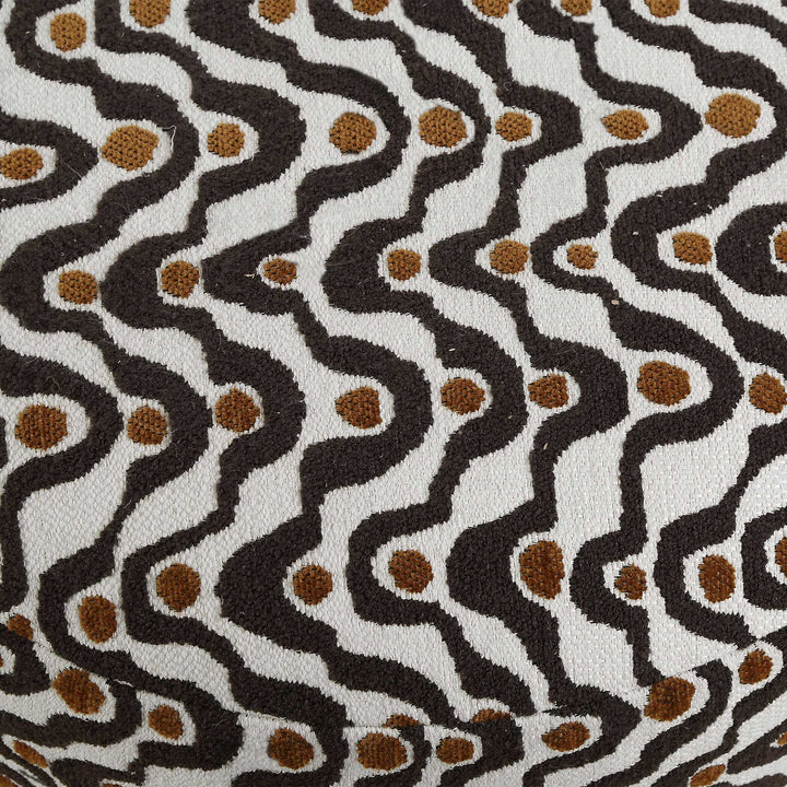 CAS PLUSH ESPRESSO GEOMETRIC OTTOMAN