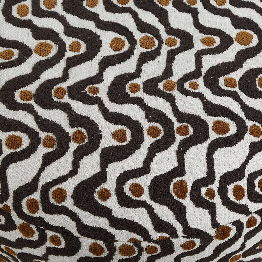 CAS PLUSH ESPRESSO GEOMETRIC OTTOMAN