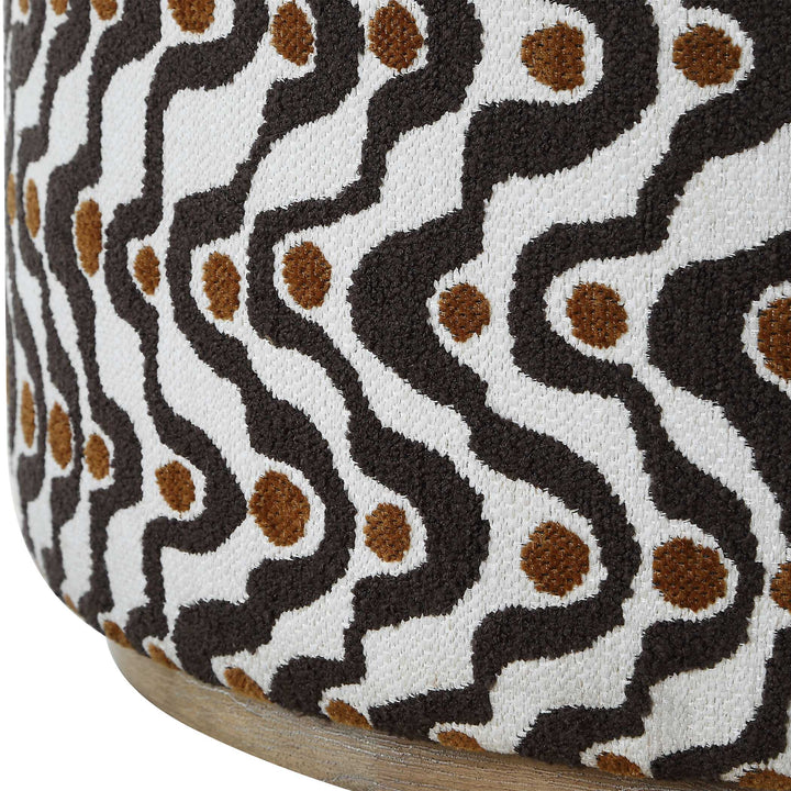 CAS PLUSH ESPRESSO GEOMETRIC OTTOMAN