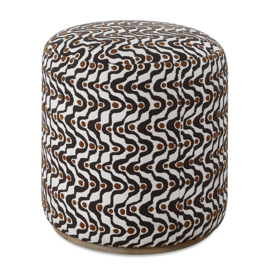 CAS PLUSH ESPRESSO GEOMETRIC OTTOMAN