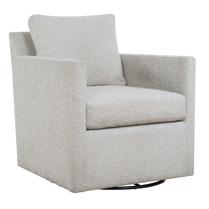 TISDELL CREAM BOUCLE SWIVEL CHAIR