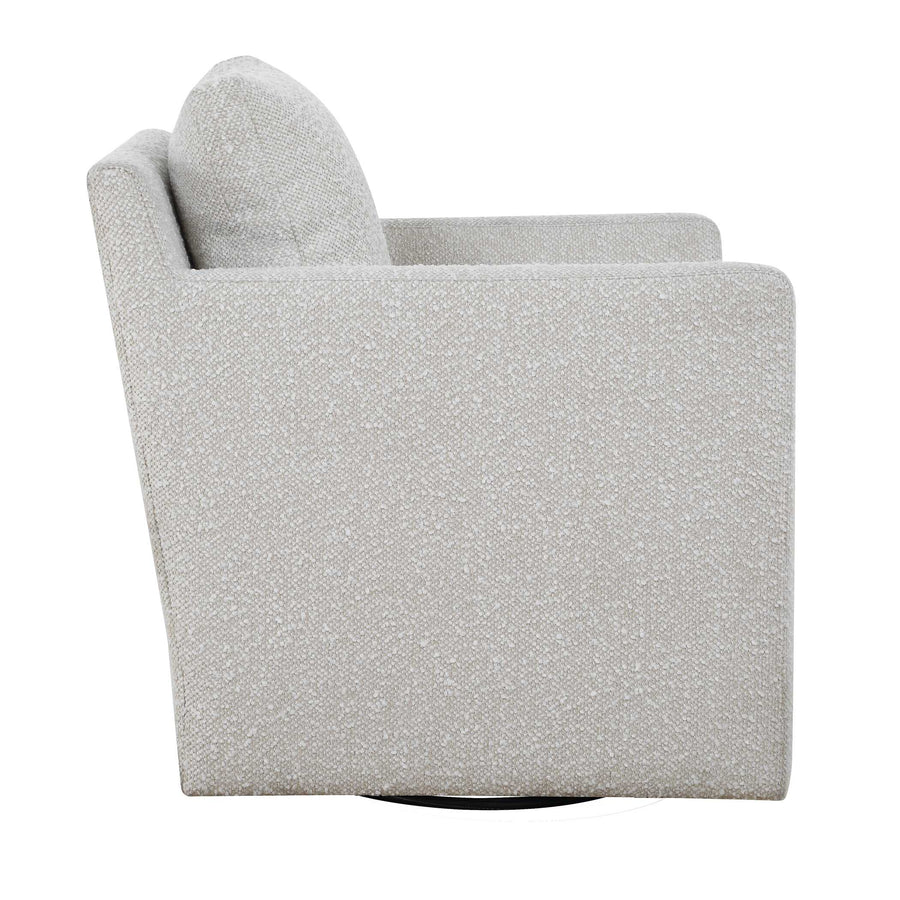 TISDELL CREAM BOUCLE SWIVEL CHAIR