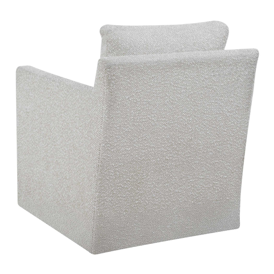 TISDELL CREAM BOUCLE SWIVEL CHAIR