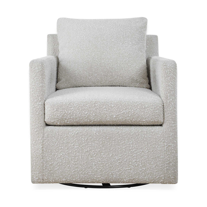 TISDELL CREAM BOUCLE SWIVEL CHAIR
