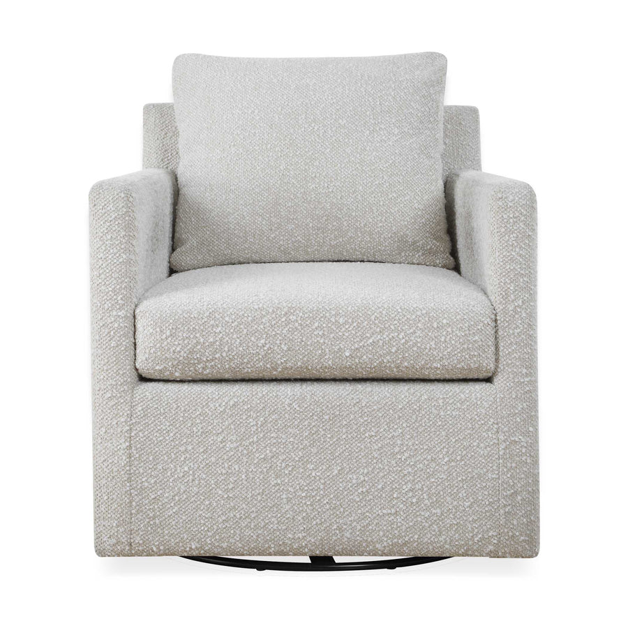 TISDELL CREAM BOUCLE SWIVEL CHAIR