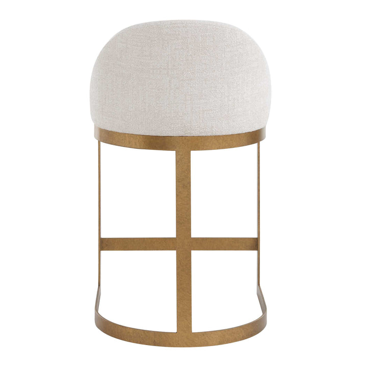 IRA IVORY CHENILLE & GOLD COUNTER STOOL