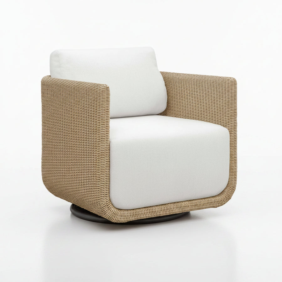 SANTORINI OUTDOOR WICKER SWIVEL CHAIR