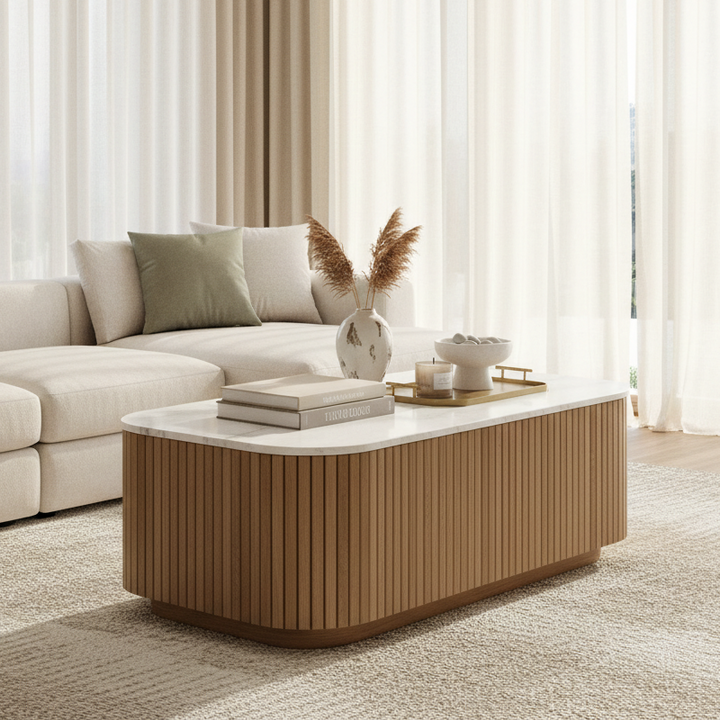ARIK MARBLE TOP COFFEE TABLE