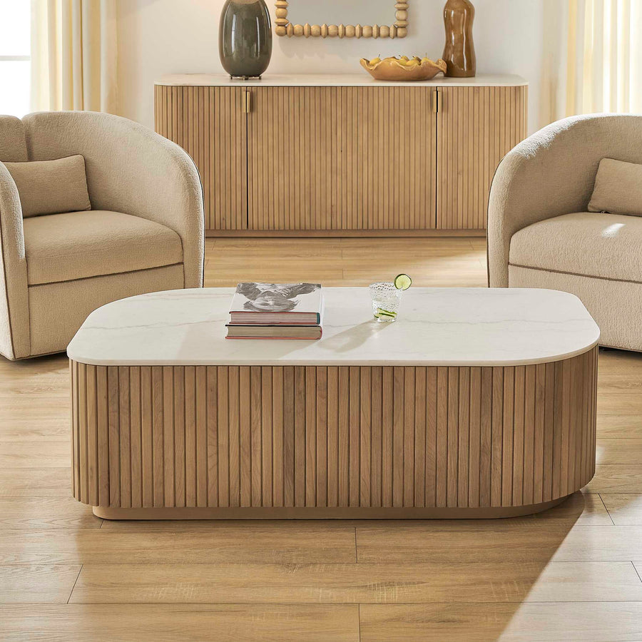 ARIK MARBLE TOP COFFEE TABLE