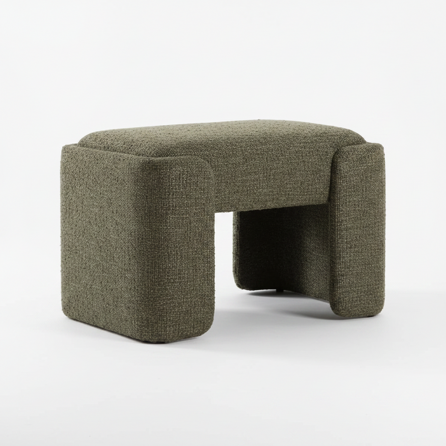 ANGUS GREEN BOUCLE SMALL BENCH