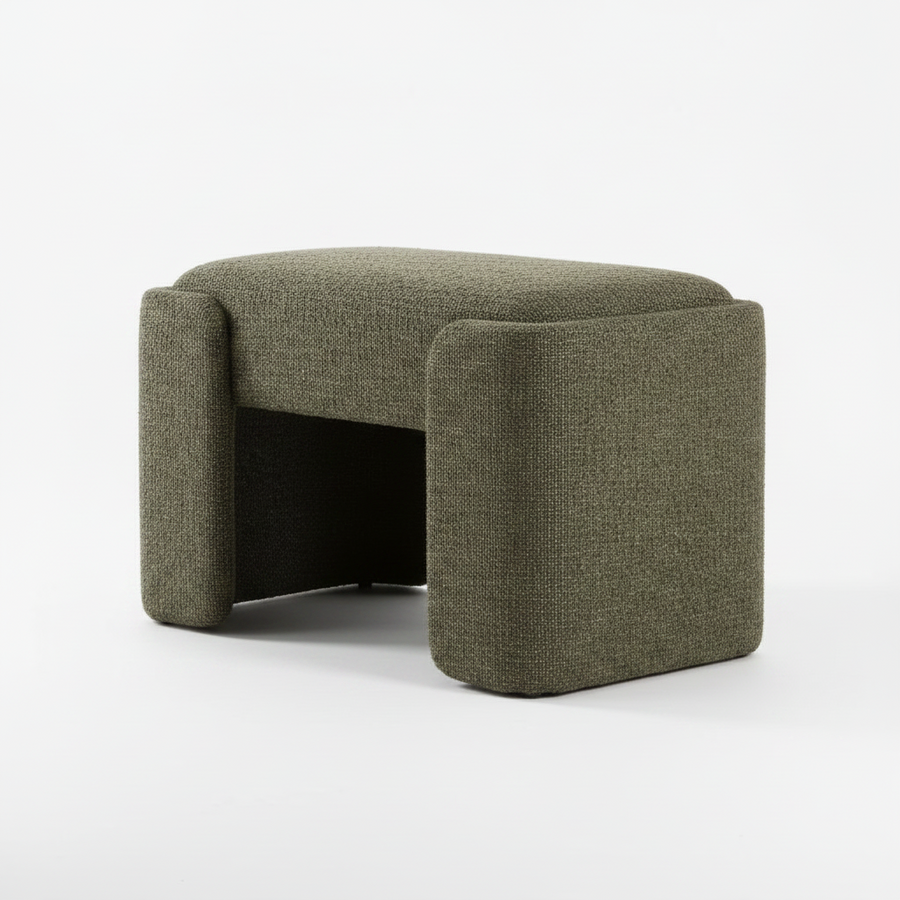 ANGUS GREEN BOUCLE SMALL BENCH