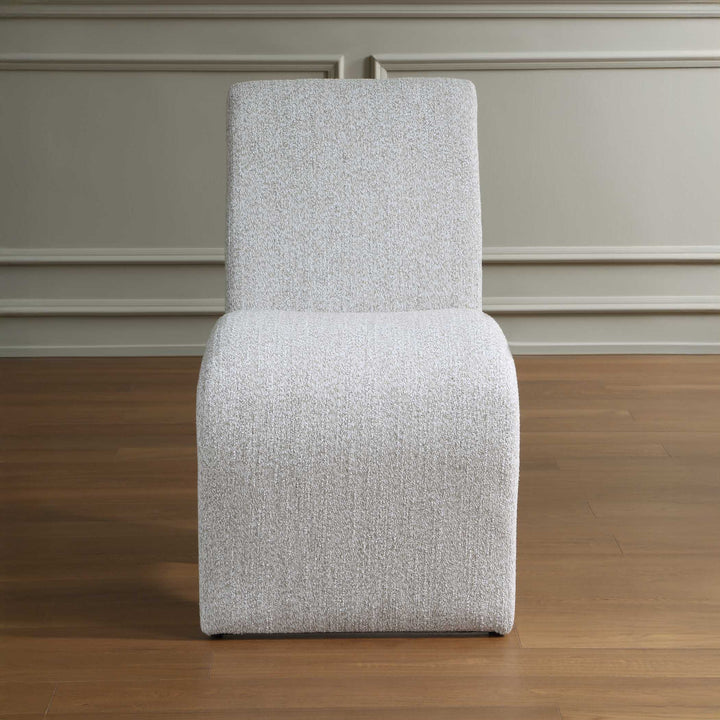 White upholstered chair