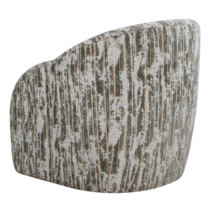 MOSS STRIPED CHENILLE SWIVEL CHAIR