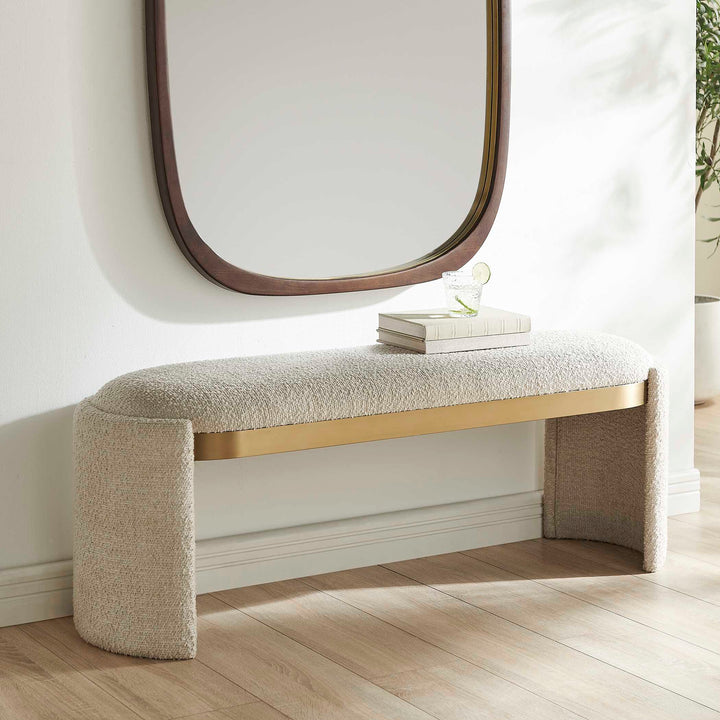 SERENA BOUCLE UPHOLSTERED BENCH