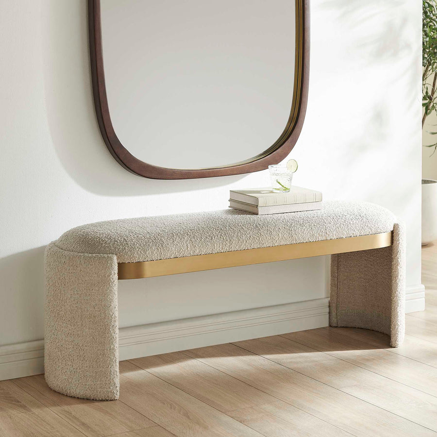 SERENA BOUCLE UPHOLSTERED BENCH