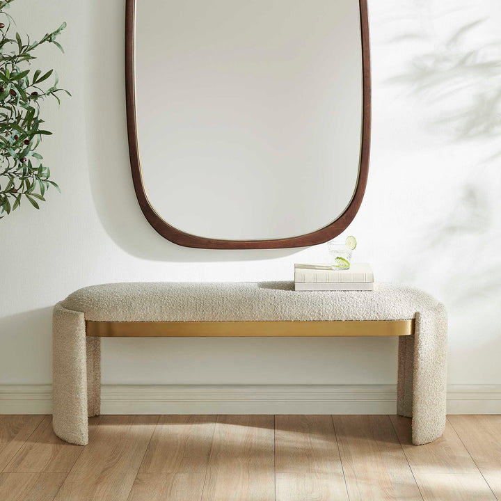 SERENA BOUCLE UPHOLSTERED BENCH