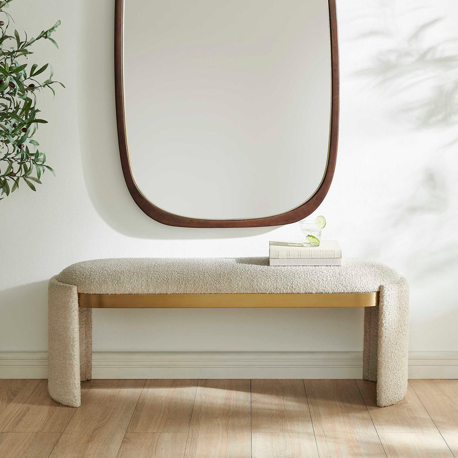 SERENA BOUCLE UPHOLSTERED BENCH