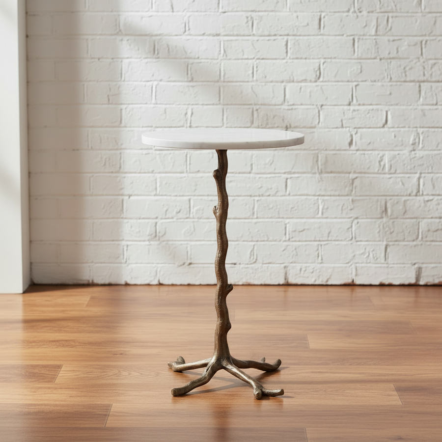 BRANCH INDOOR-OUTDOOR MARBLE ACCENT TABLE