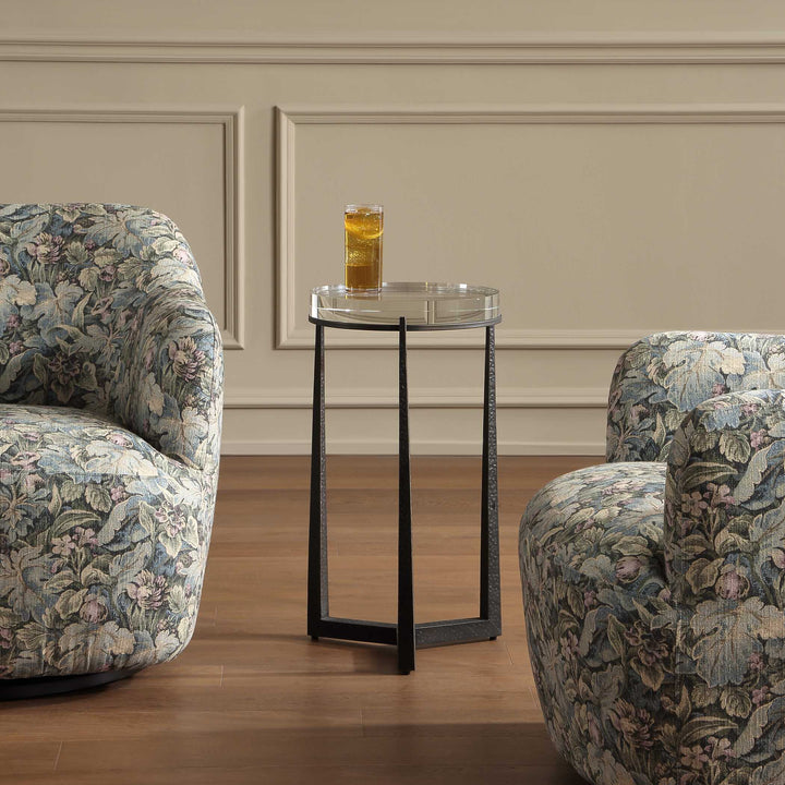 MIDAS CRYSTAL + IRON ACCENT TABLE