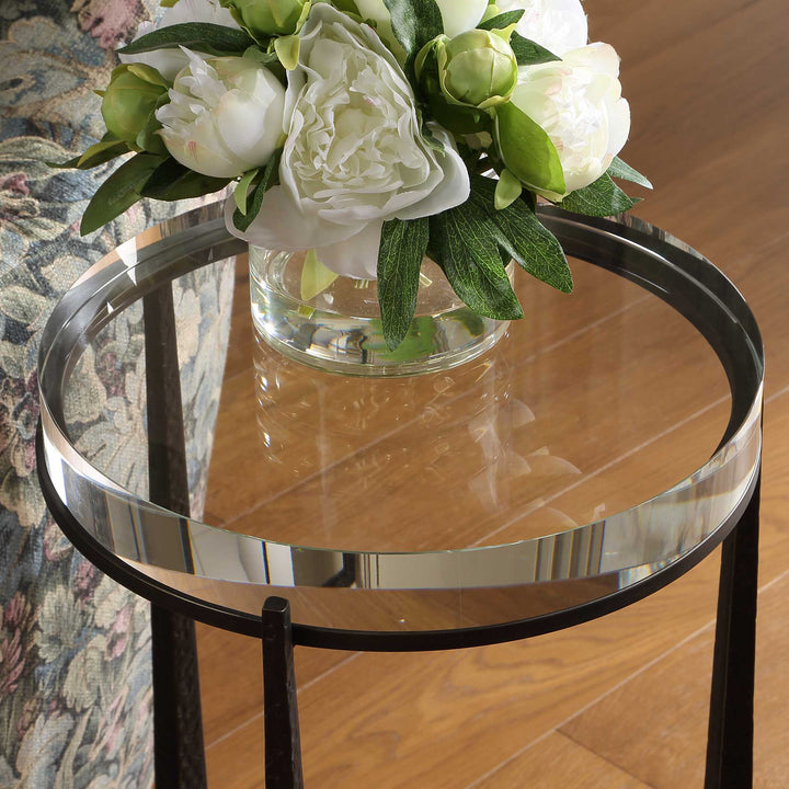 MIDAS CRYSTAL + IRON ACCENT TABLE