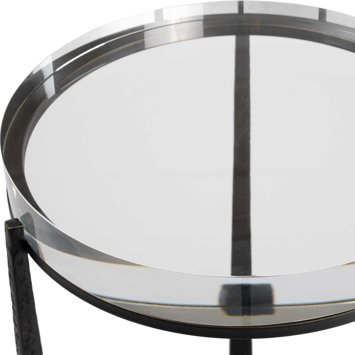 MIDAS CRYSTAL + IRON ACCENT TABLE