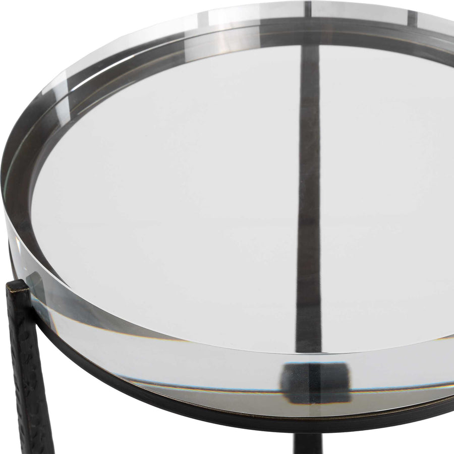 MIDAS CRYSTAL + IRON ACCENT TABLE