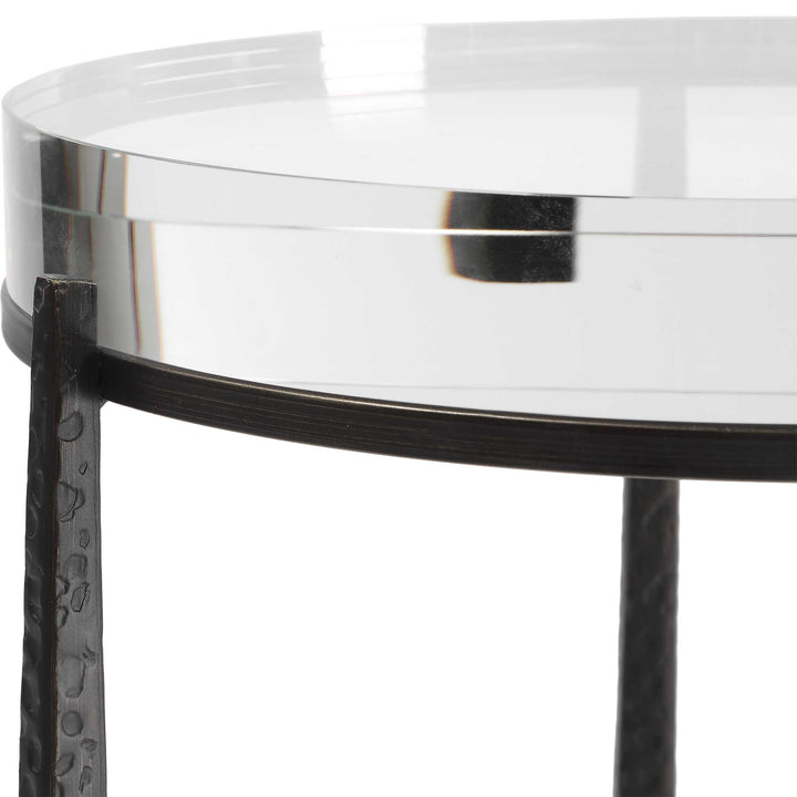 MIDAS CRYSTAL + IRON ACCENT TABLE