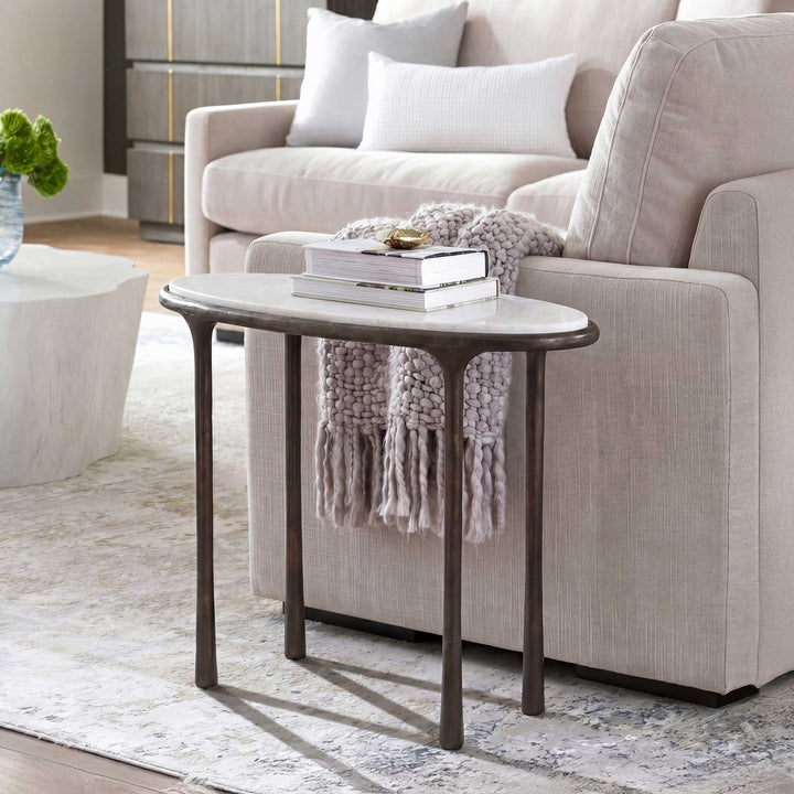 ATA MARBLE TOP ACCENT TABLE