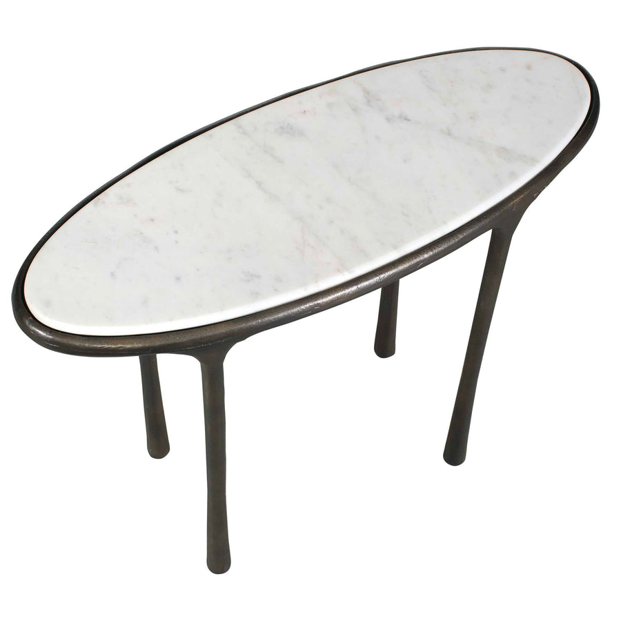 ATA MARBLE TOP ACCENT TABLE
