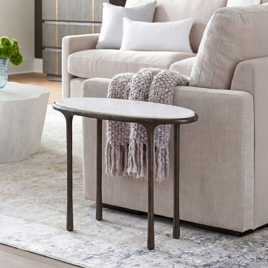 ATA MARBLE TOP ACCENT TABLE