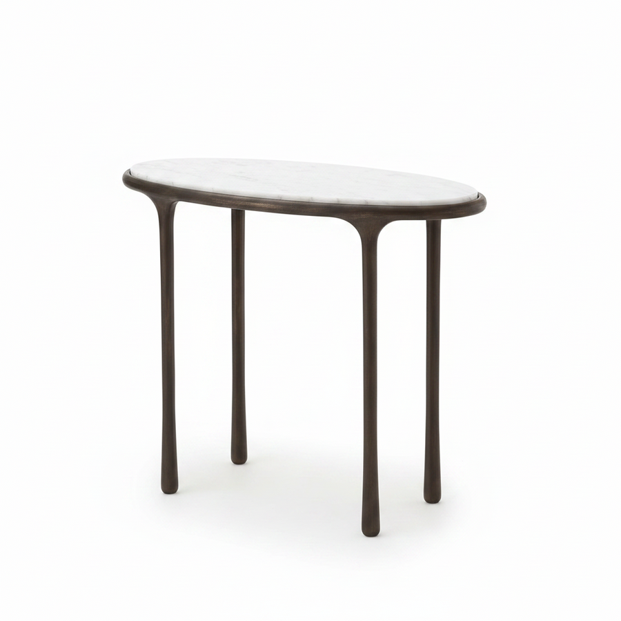 ATA MARBLE TOP ACCENT TABLE